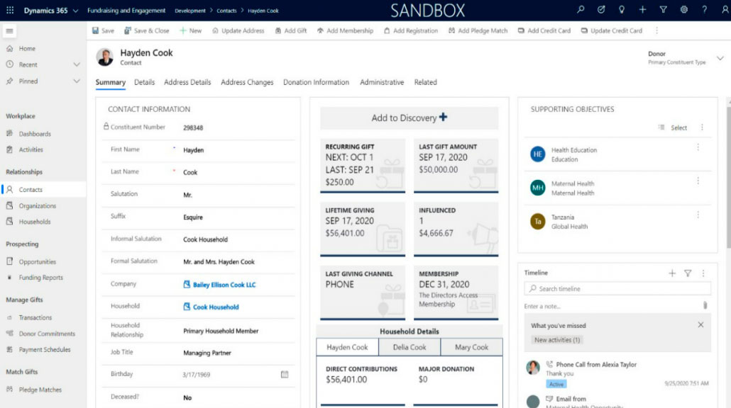 SandBox Ficha donante